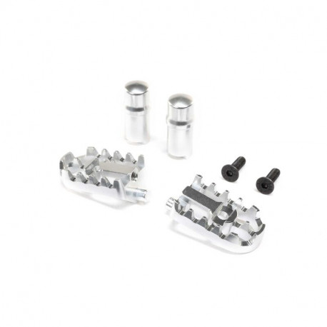 Aluminum Foot Pegs, Silver: Promoto-MX