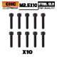 M2.5x10 Cap Screw Steel 12.9 (10)