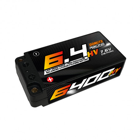 7.6v 2S HV Shorty 6400mAh Lipo 120C