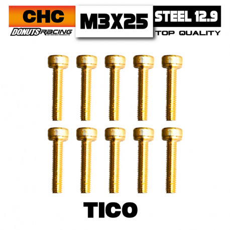 Vis CHC Acier 12.9 TiCo M3x25 (10)