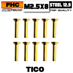 Vis FHC Acier 12.9 TiCo M2.5x 8 (10)